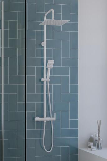 AQG Alpha tuš sistem, kvadratni, bijeli