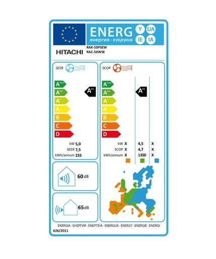 Hitachi Lorai Air Pur klima uređaj 5.0kW RAC-50WSE/RAK-50PSEW