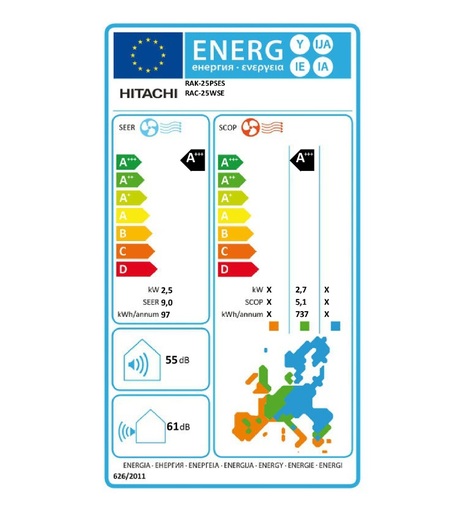 Hitachi Lorai Air Pur klima uređaj 2.5kW RAC-25WSE/RAK-25PSES