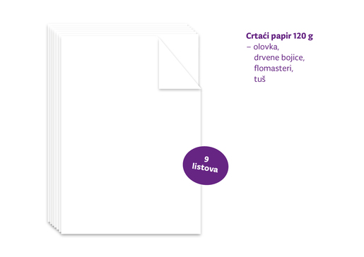 Likovna mapa s kolaž-papirom i raster-papirom 3 i 4