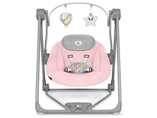 Lionelo dječja zibalica OTTO, 5 melodija, 5 igračaka. 5 brzina, roza