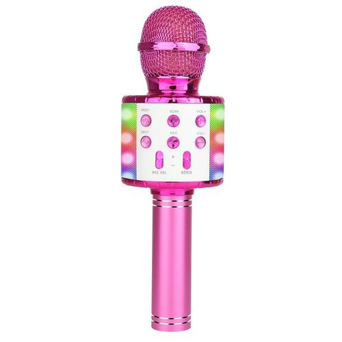MANTA mikrofon bežični sa zvučnikom i karaoke funkcijom, MIC21-PKL, LED rasvjeta