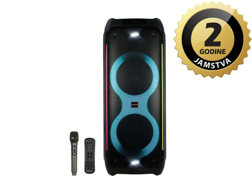 MANTA karaoke ATHOS BT, 300W, FM, mikrofon + daljinski, crni SPK1001B300