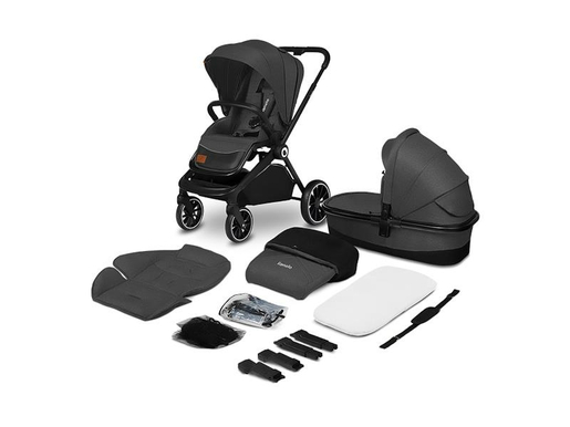 Lionelo dječja kolica MIKA, 2 u 1 nosiljka + sjedalo, siva