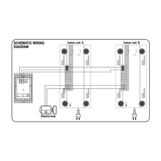 COMMEL audio portafon za 2 stana, funkcija razgovora i otključavanja, IP44 vanjska jedinica