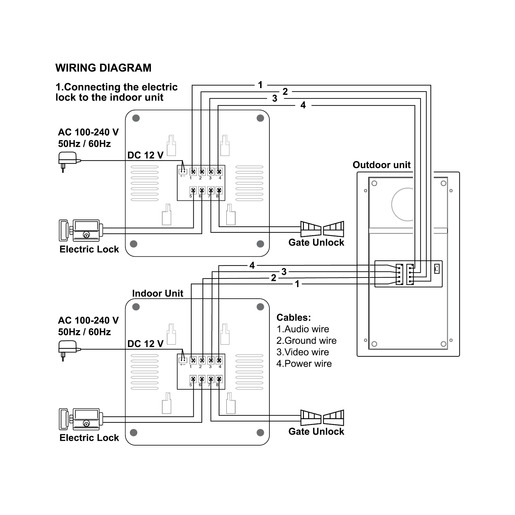 COMMEL video portafon u boji za 2 stana, 16 melodija zvona, otključavanje dvojih vrata, IP44 vanjska kamera, noćno snimanje, handsfree komunikacija
