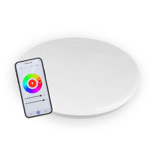 COMMEL LED smart WiFi plafonjera 36W, 49cm, zvjezdano nebo