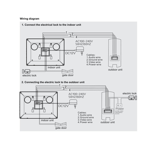 COMMEL video portafon u boji 16 melodija zvona, otključavanje dvojih vrata, IP44 vanjska kamera, noćno snimanje