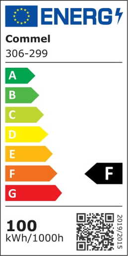 COMMEL LED reflektor 100W, 4000K, 8500lm, IP65, crni