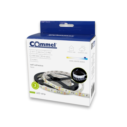 COMMEL LED traka 5050 SMD (60 LED/m), 6500K (bijela boja svjetla), 3m