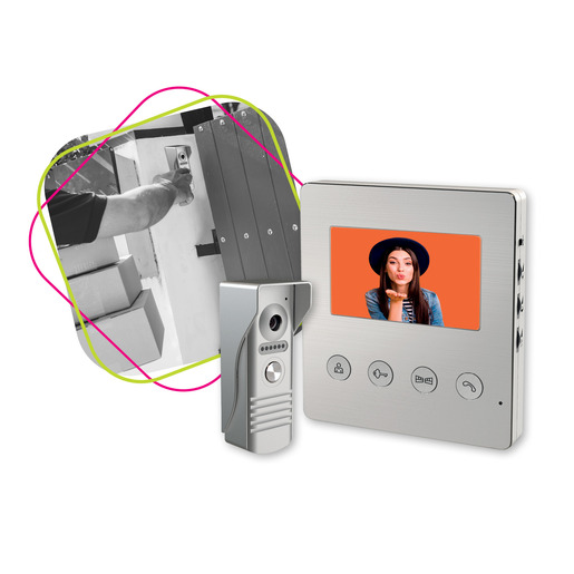 COMMEL video portafon u boji 16 melodija zvona, otključavanje dvojih vrata, IP44 vanjska kamera, noćno snimanje, handsfree komunikacija