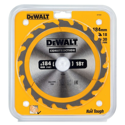 DEWALT list kružne pile, za drvo, 184x30mm 18Z  - DT1941-QZ