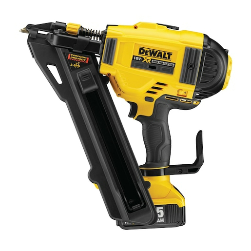 DEWALT akumulatorski pištolj za čavle drvo 18V XR 5Ah 4mm, punjač i TSTAK - DCN693P2-QW