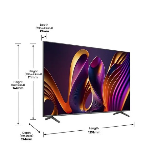 Hisense 75" QLED TV 75E7NQ PRO, 4K UHD, VIDAA Smart TV, 144Hz Game Mode Pro