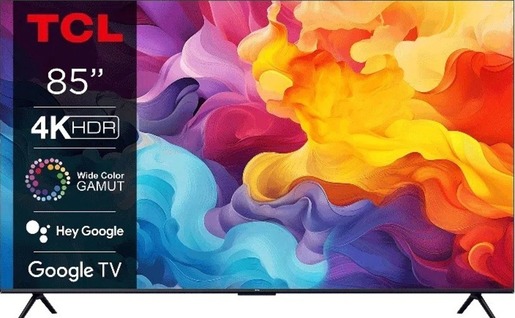 TCL 85" QLED TV 85V6B, 4K UHD, Google Smart TV, Dolby Vision IQ & Dolby Atmos, HDR10+