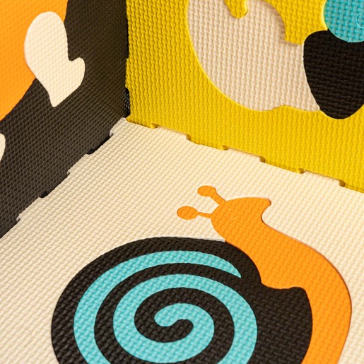 Pjenasta puzzle podloga za igru, šarene životinje, 9 kom, 85x85x1 cm