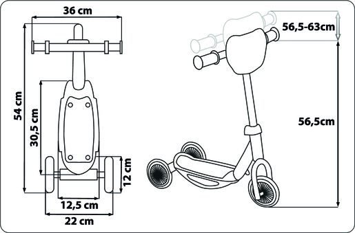 Dječji romobil na 3 kotača Minnie