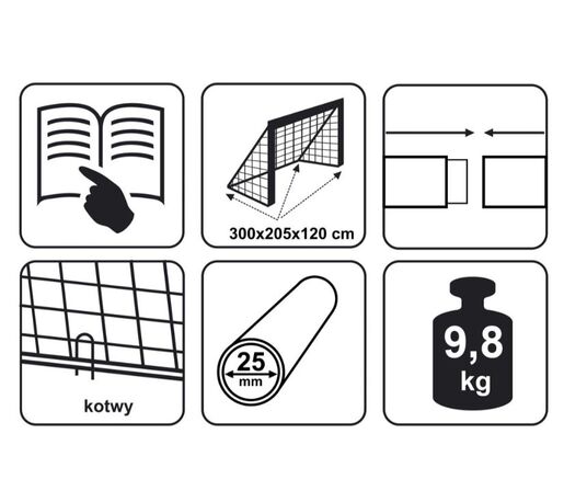 Nogometni gol 300x205x120 cm