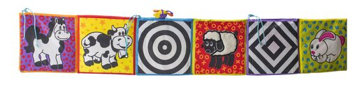 Edukacijski branik za dječji krevetić, šarene životinje, 92x15 cm