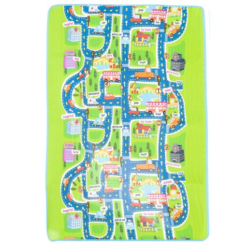 Pjenasta edukativna podloga za igru, gradske ulice, 200x160 cm