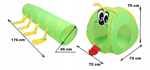 Iplay dječji šator tunel 2u1 stonoga
