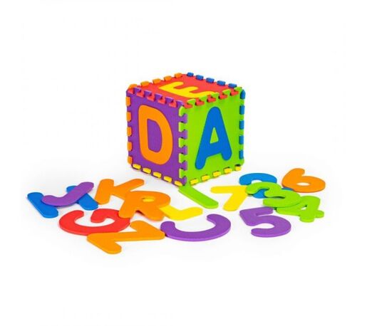 Velika podloga za igranje, slova i brojevi, 36 komada