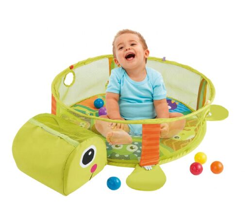 Velika podloga za igranje za bebe Kornjača 3u1, 30 loptica