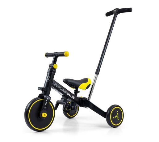 Milly Mally tricikl guralica 4u1 Optimus Plus, crno/žuti