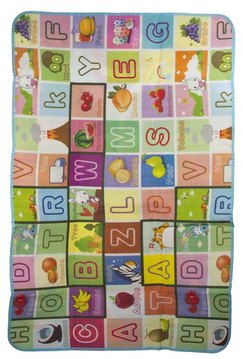 Dvostrana edukacijska podloga za igru, farma/ABC, 180x120 cm