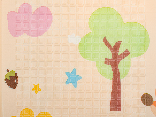 Dvostrana pjenasta podloga, jež/medo, 195x150 cm