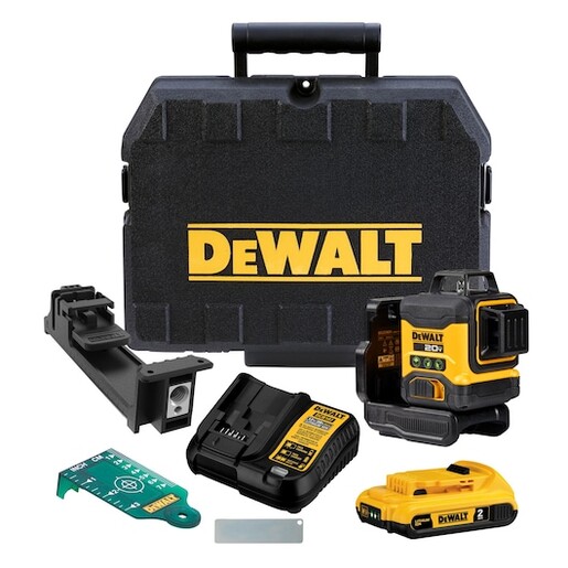 DEWALT aku križni laserski nivelir 18V, 1x2.0Ah, 3x360 (zelena zraka)