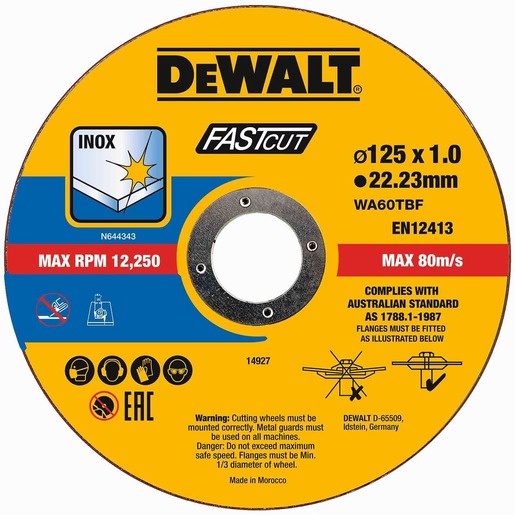 DEWALT rezna ploča za inox 125x1x22.23 mm, 100 kom  - DT20540
