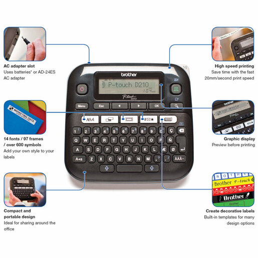 Brother pisač za naljepnice p-touch PT-D210