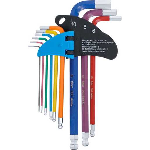 BGS set imbus ključeva 1,5-10mm 9-dijelni u boji 74452