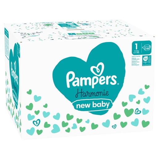 Pampers Harmonie pelene, vel. 1 (2-5 kg), 180 kom