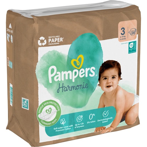 Pampers Harmonie pelene, vel. 3 (6-10 kg), 186 kom