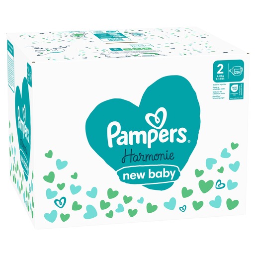 Pampers Harmonie pelene, vel. 2 (4-8 kg), 204 kom