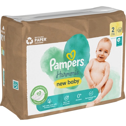 Pampers Harmonie pelene, vel. 2 (4-8 kg), 204 kom