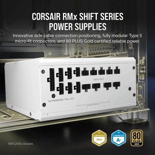 Napajanje Corsair RM750x Shift White, 750W Plus Gold