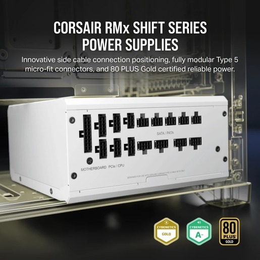 Napajanje Corsair RM1200x Shift White, 1000W Plus Gold