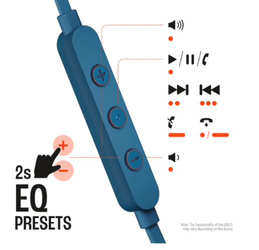 JBL Tune 305C, In-Ear, USB-C, žičane slušalice, plava