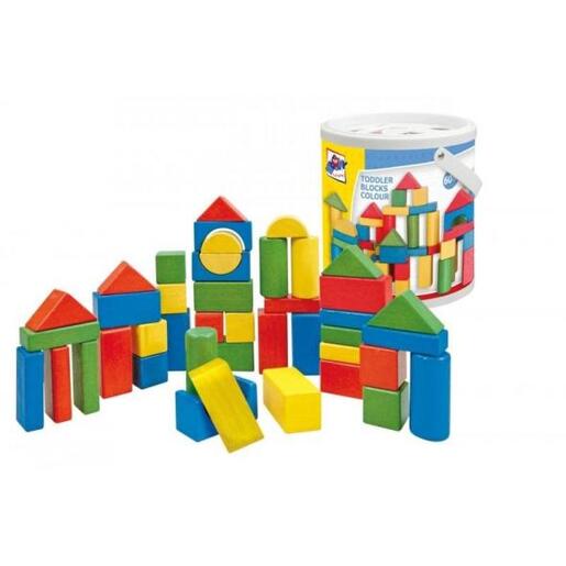 Woodyland drvene kocke u kutiji - 50 kom, 18x15 cm