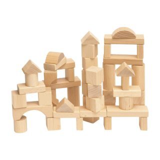 Woodyland drvene kockice u prirodnoj boji, 50 kom