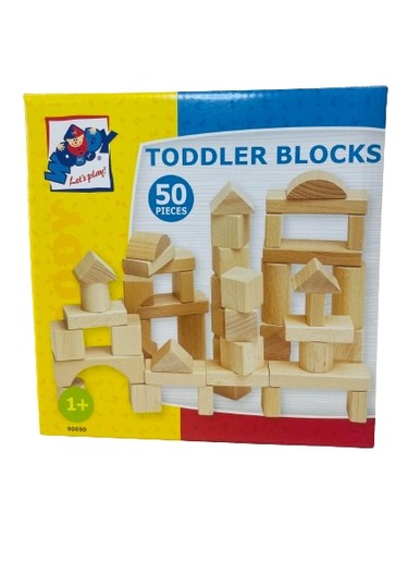 Woodyland drvene kockice u prirodnoj boji, 50 kom