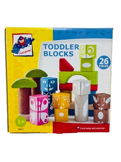 Woodyland drvene kocke u boji, 26 kom