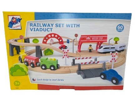 Woodyland vlak - set s viaduktom i lokomotivom