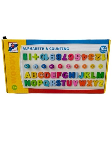 Woodyland didaktička drvena ploča sa slovima i brojevima