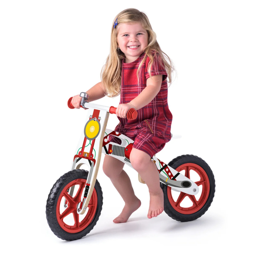 Woodyland drveni bicikl - bez pedala, crveni
