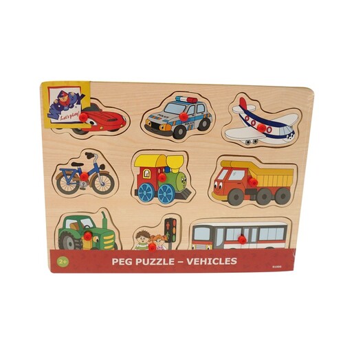 Woodlyland drvene puzzle - Prijevozna sredstva, 30X21 cm