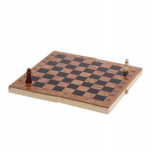 Drveni šah 3u1, 24X24 cm